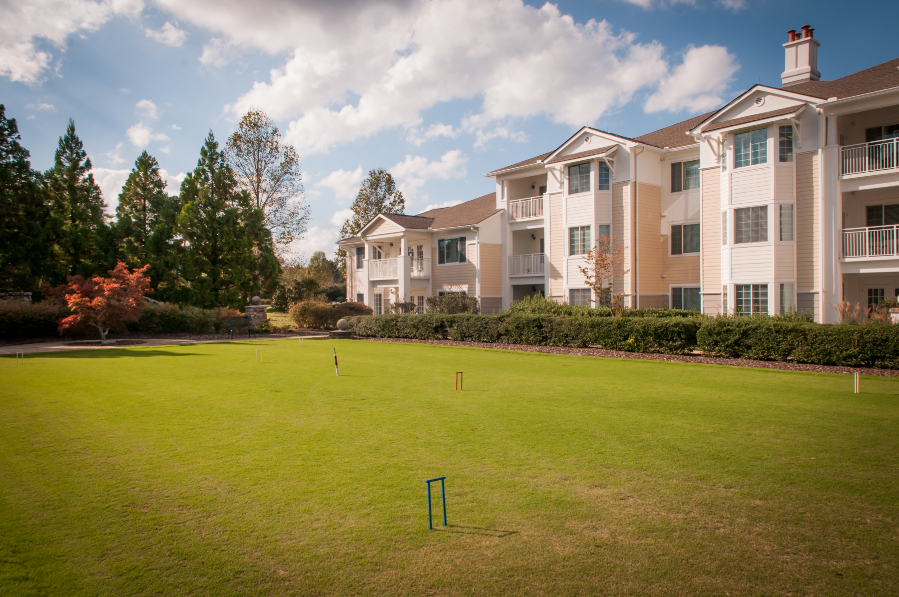 An image of a croquet game at St. Joseph of the Pines, one of the many fantastic THSC communities.